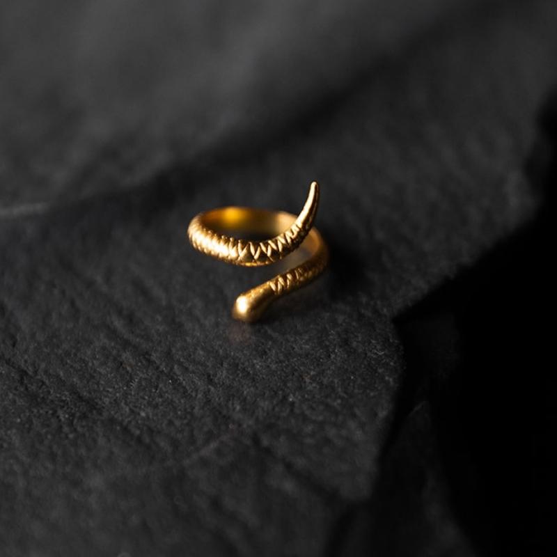 Serpentine | Bague Serpent - Laiton 