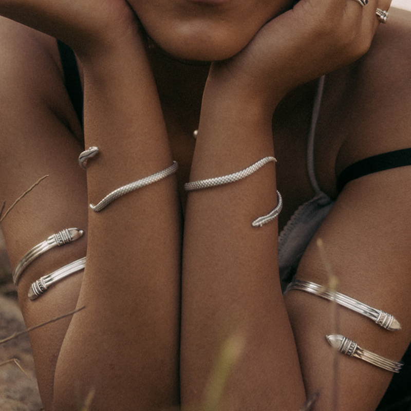 Serpentine | Bracelet Serpent - Argent 925