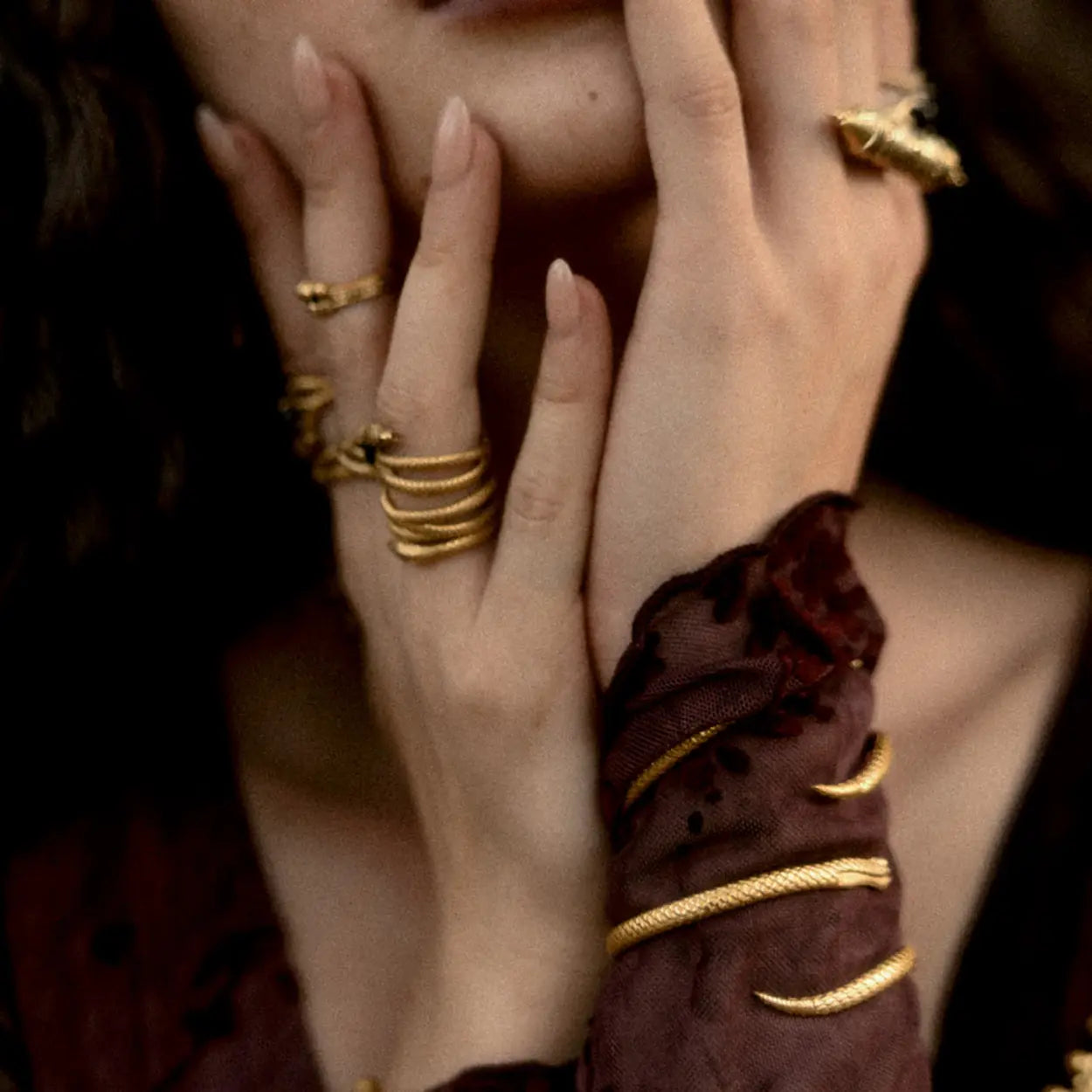 Serpentine | Serpent Bracelet - Brass
