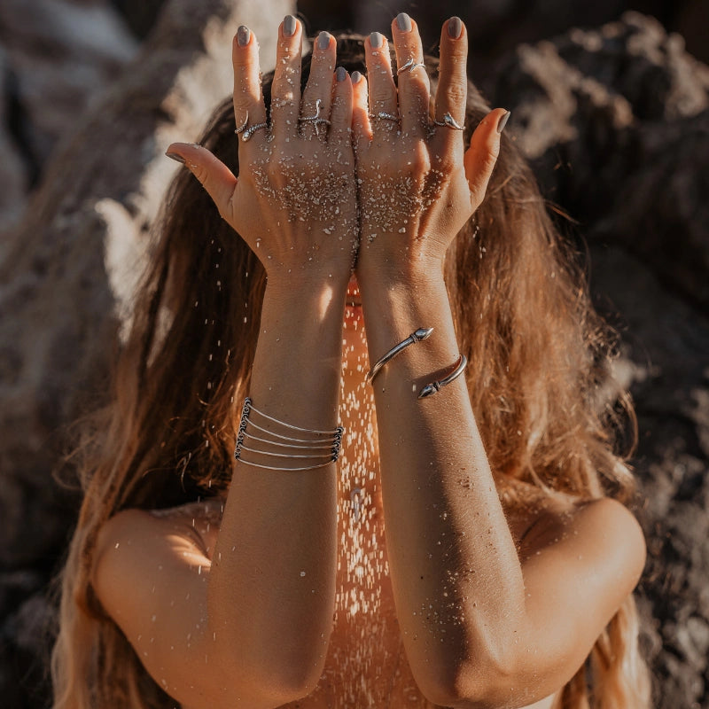 Serpentine | Bangle – 925 Silver - NOIR KĀLA