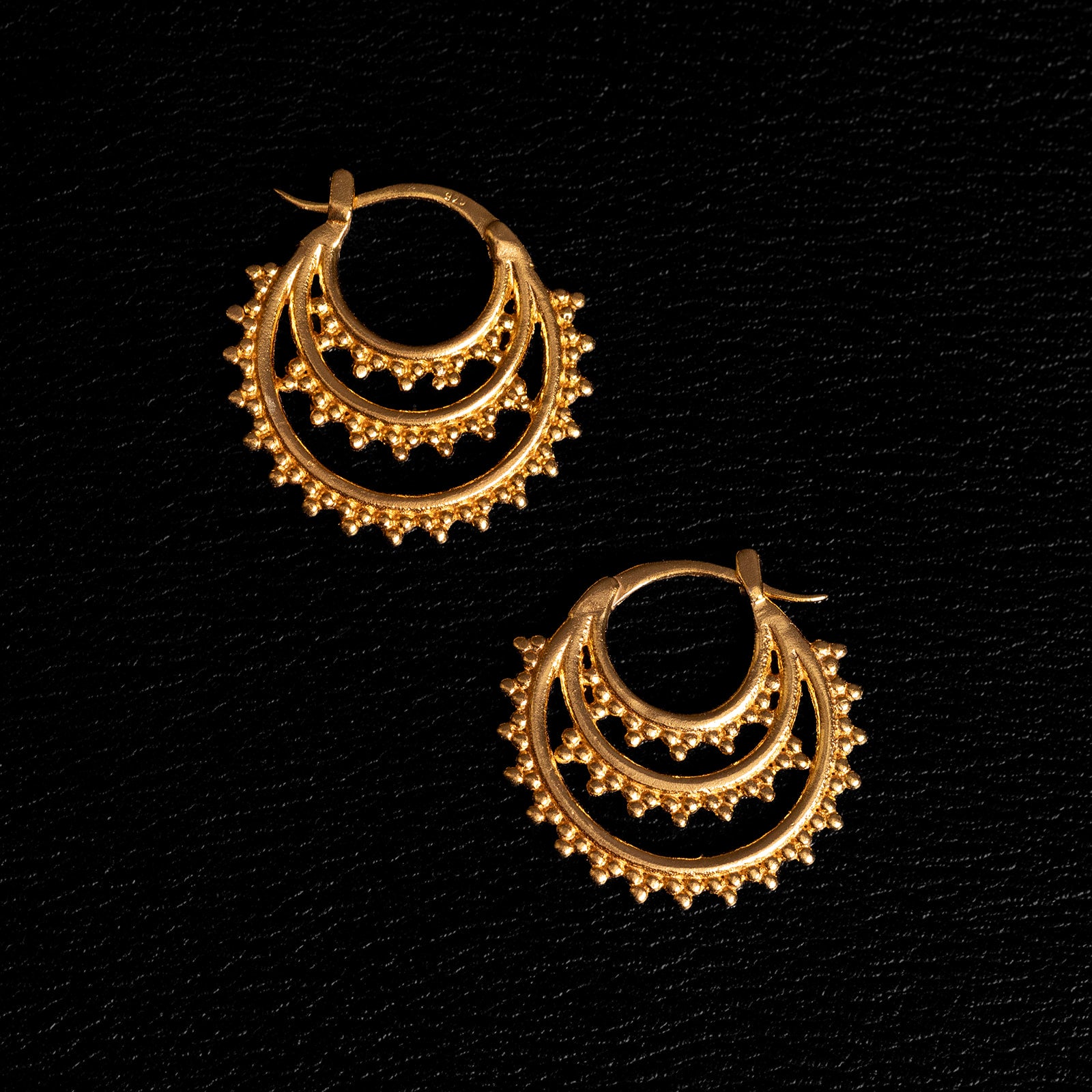 Seeds of Light | Boucles d'oreilles créoles - Or