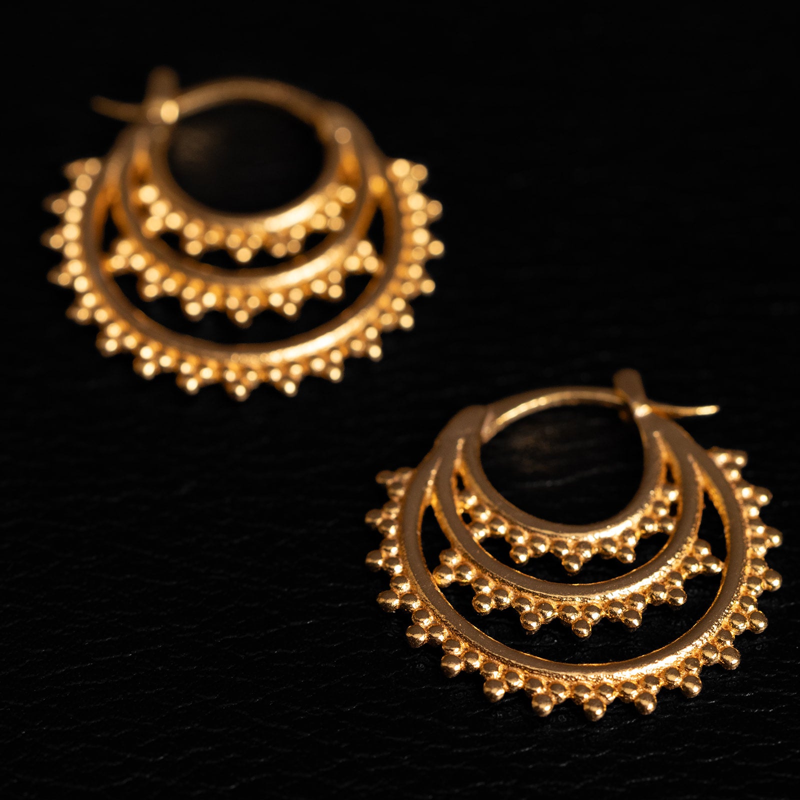 Seeds of Light | Boucles d'oreilles créoles - Or