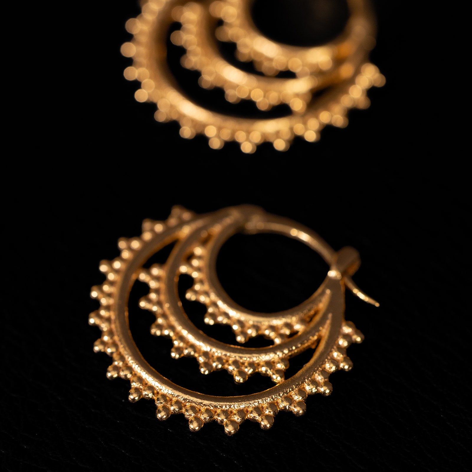 Seeds of Light | Boucles d'oreilles créoles - Or
