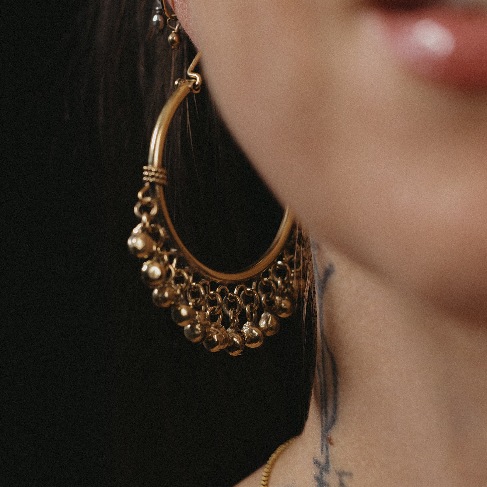 Rajasthani Bells | Hoops Earrings - Brass