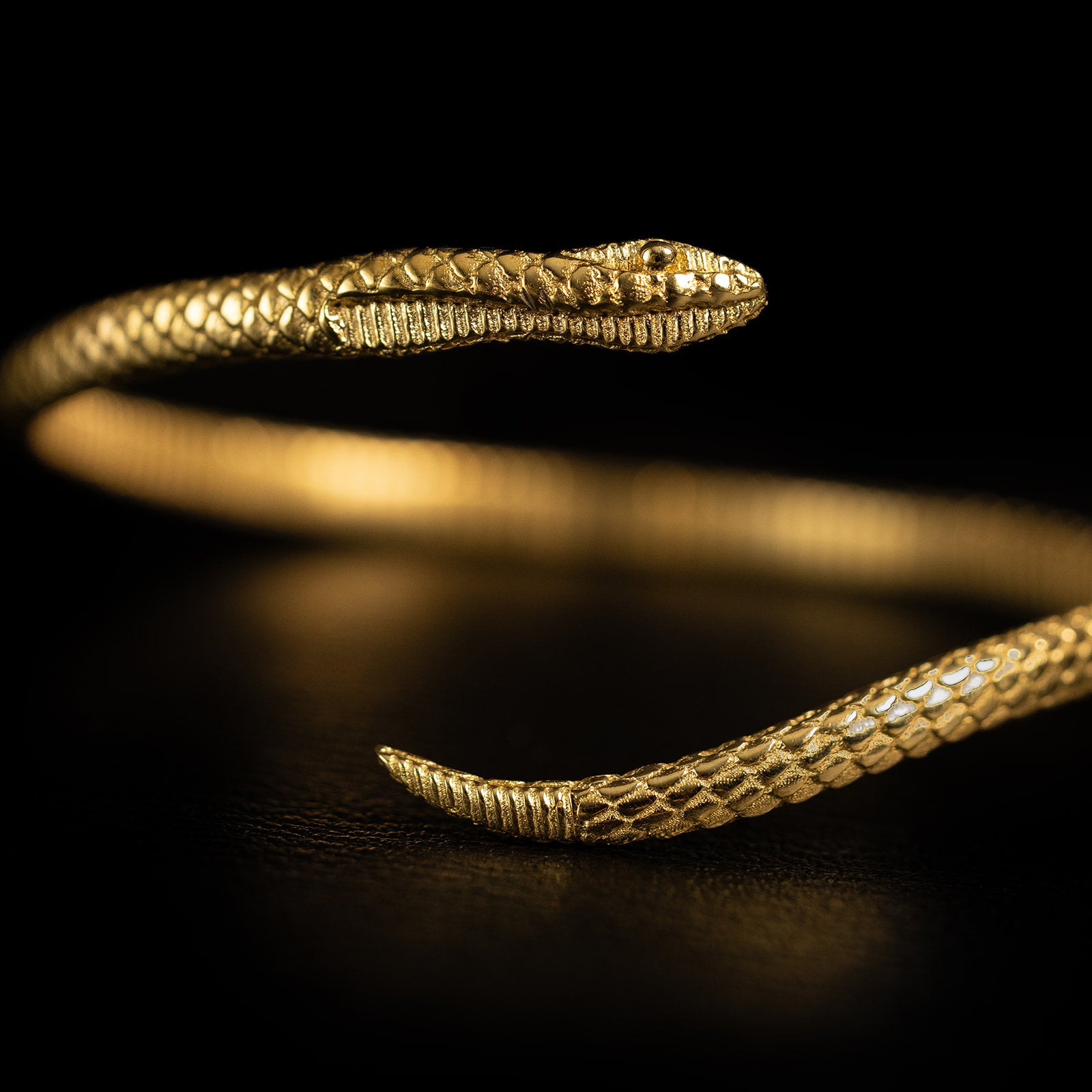 Serpentine | Bracelet Serpent - Laiton
