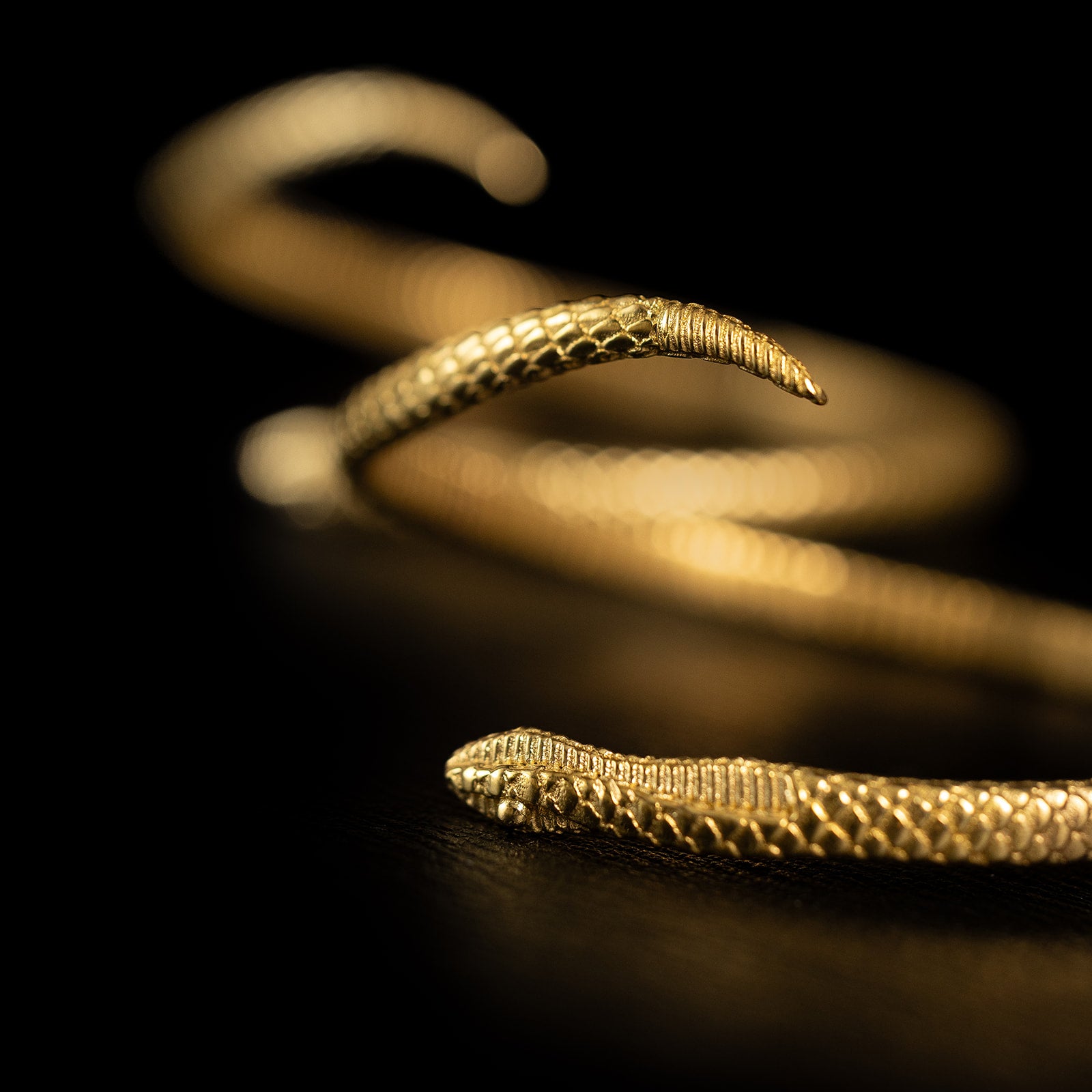 Serpentine | Bracelet Serpent - Laiton