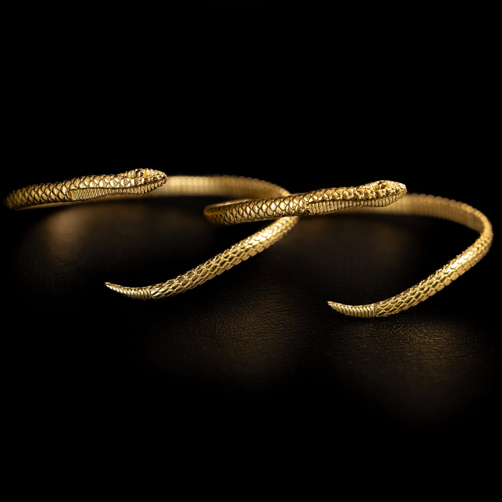 Serpentine | Bracelet Serpent - Laiton