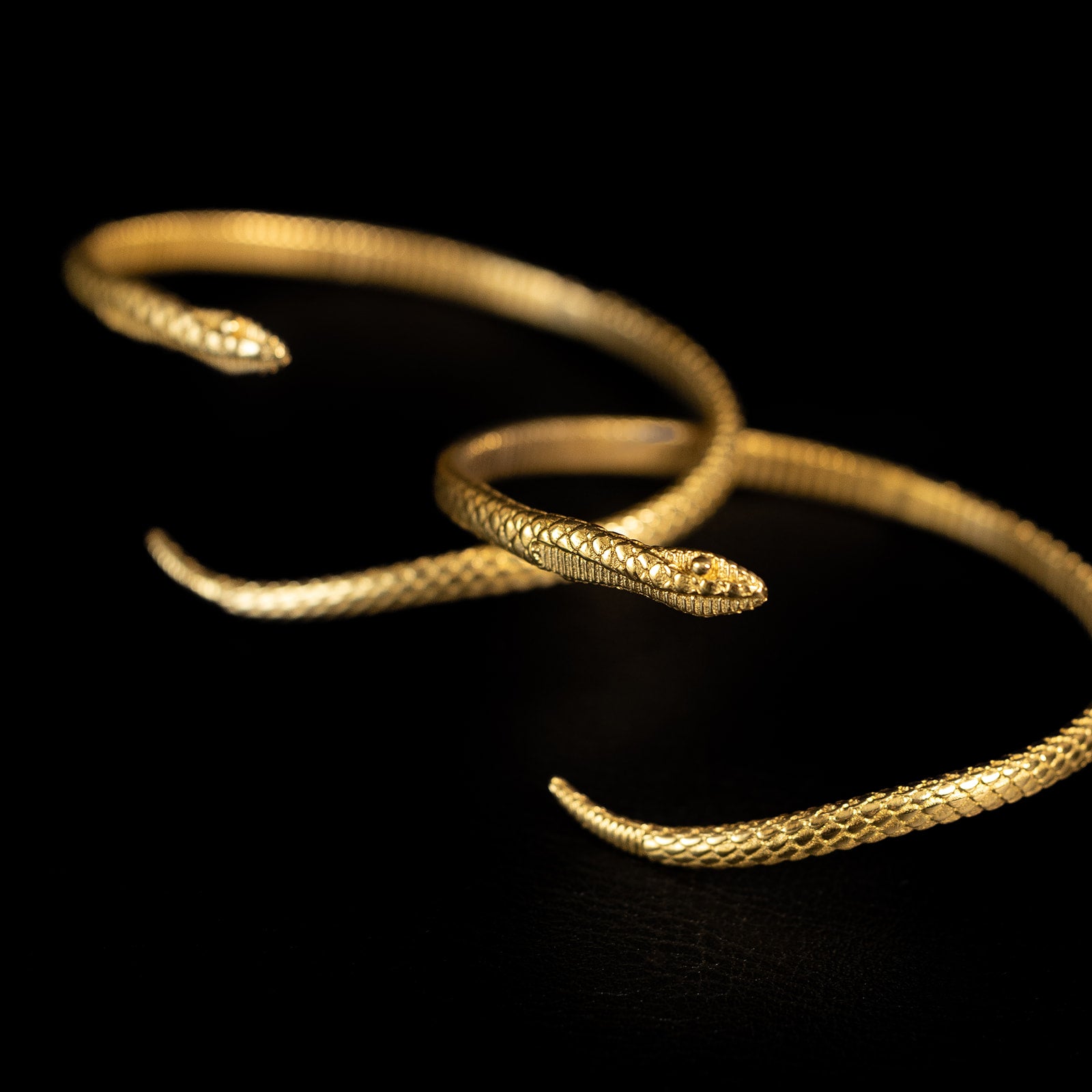 Serpentine | Bracelet Serpent - Laiton