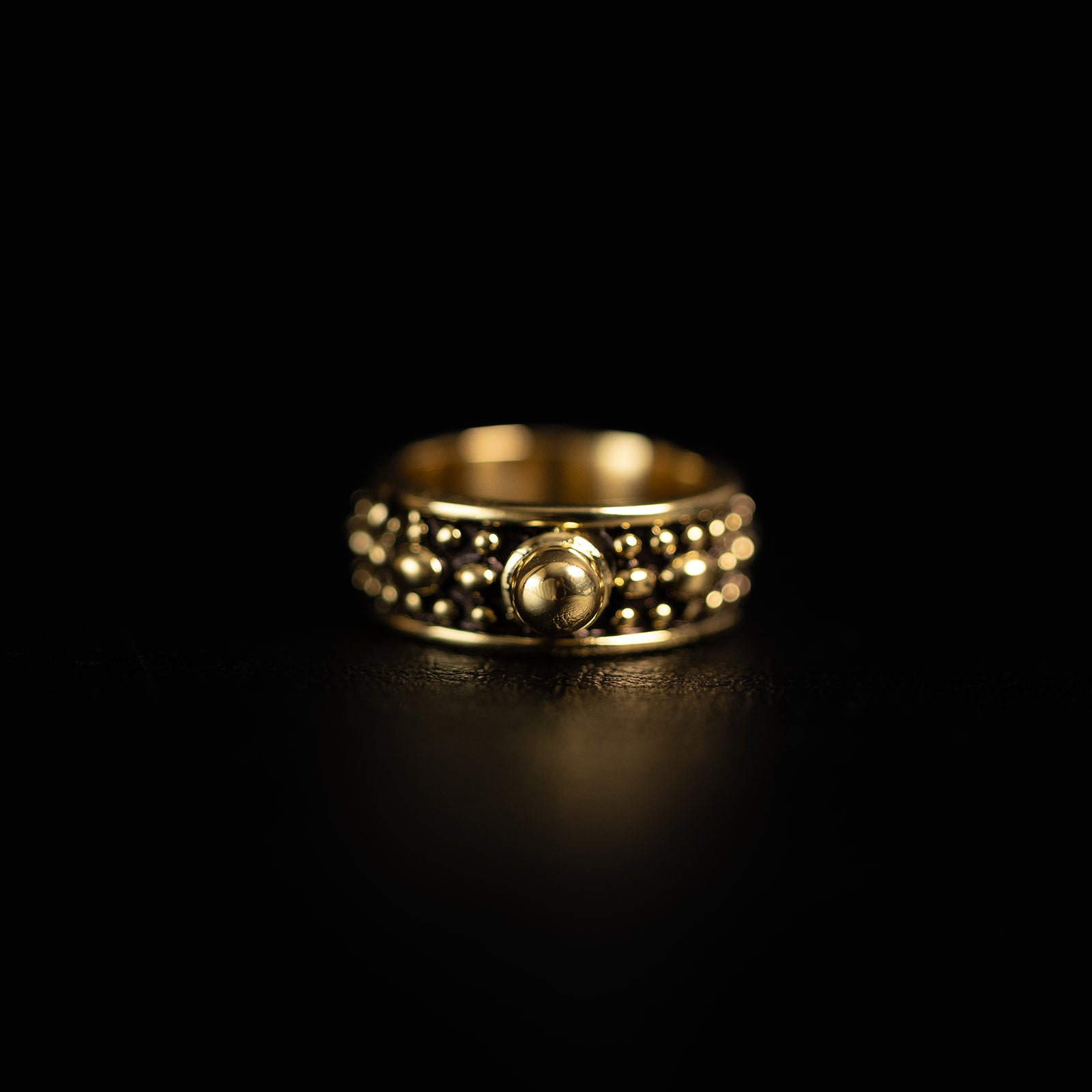 Beaded Edge | Ring - Brass