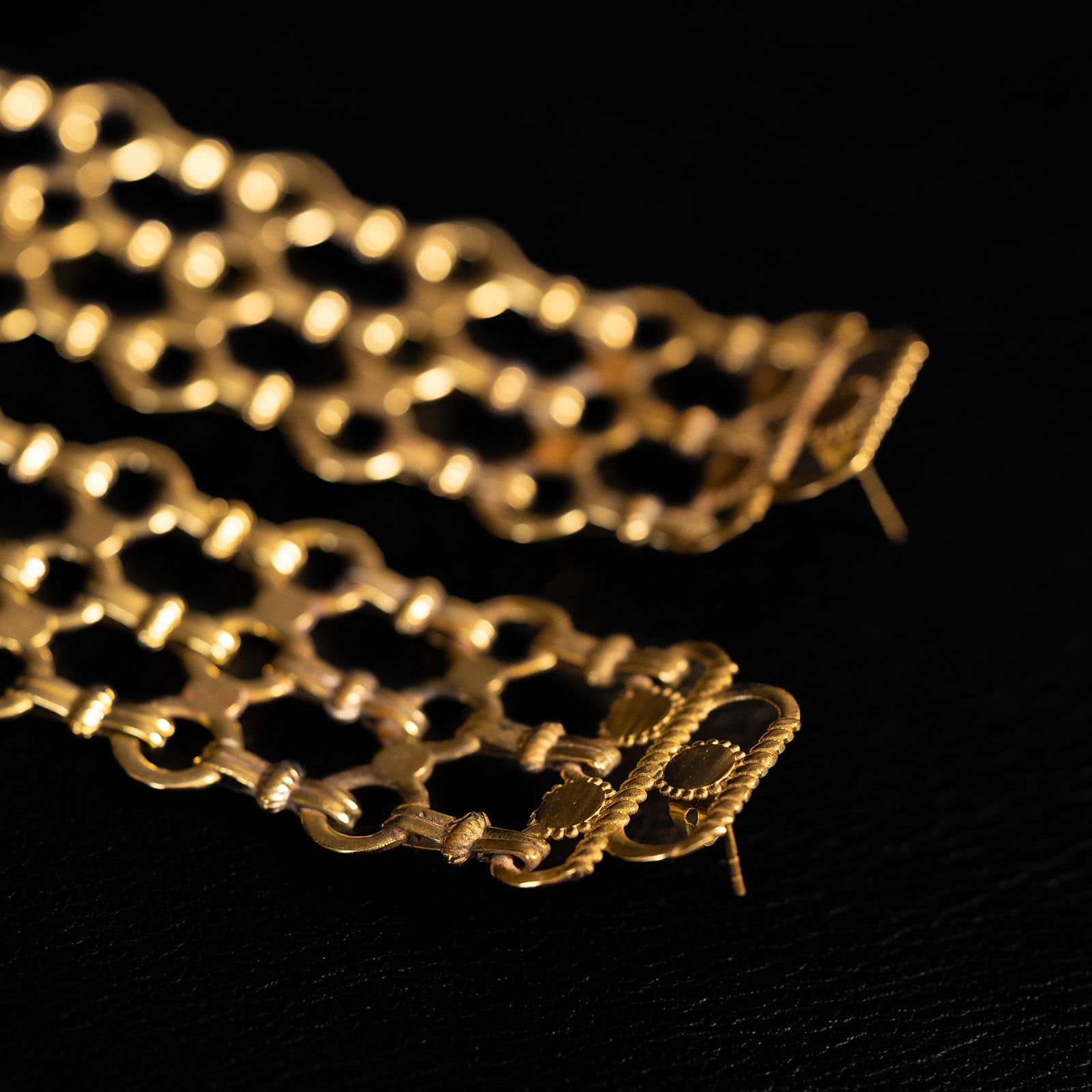 Interwoven Metal | Boucles d'oreilles - Laiton