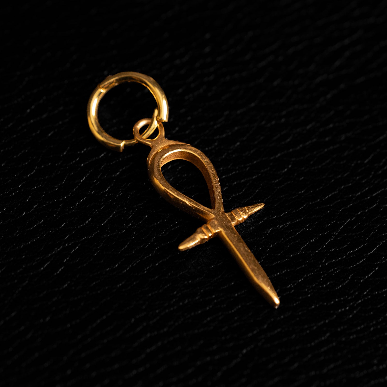 Ankh | Boucle d'oreille créole solo Womb of Life - Or 