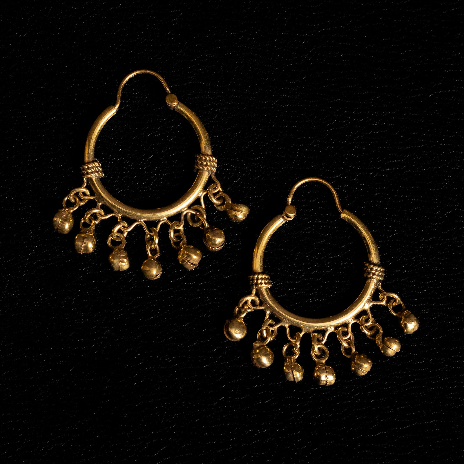 Rajasthani Bells | Hoops Earrings - Brass