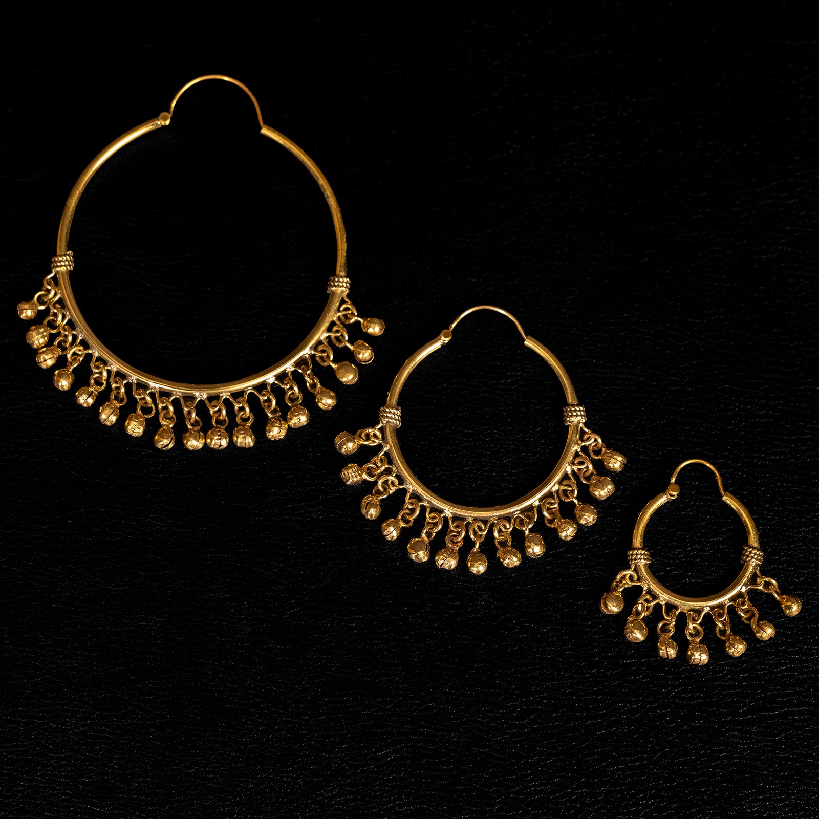 Rajasthani Bells | Hoops Earrings - Brass