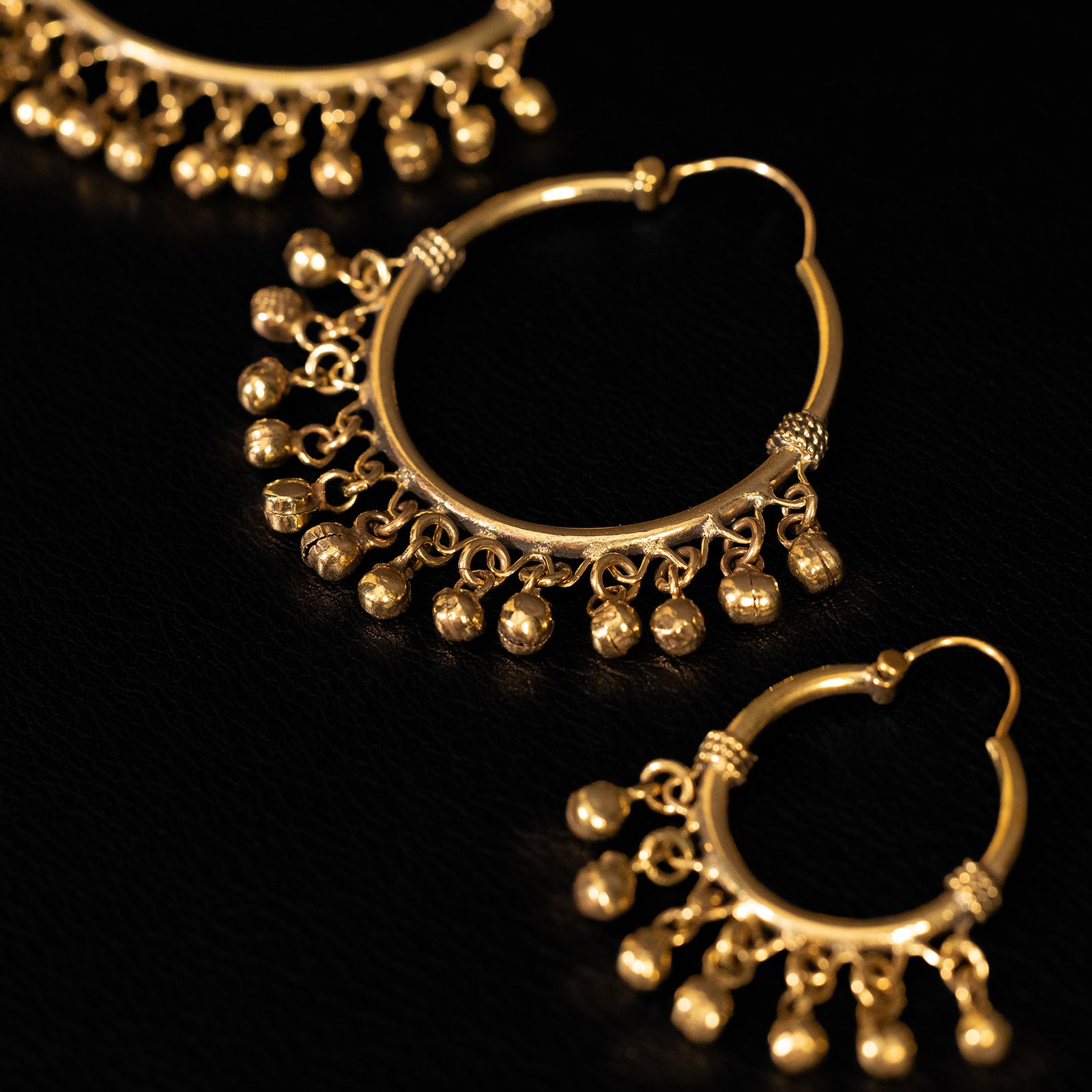 Rajasthani Bells | Hoops Earrings - Brass
