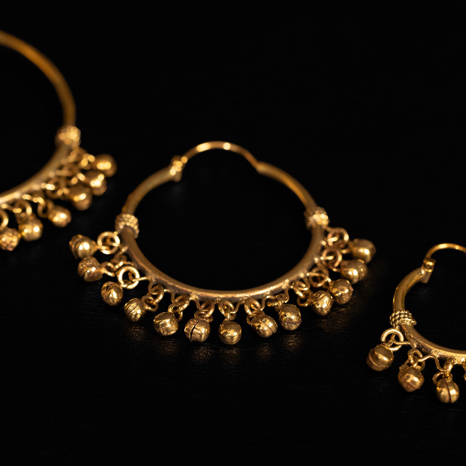 Rajasthani Bells | Hoops Earrings - Brass