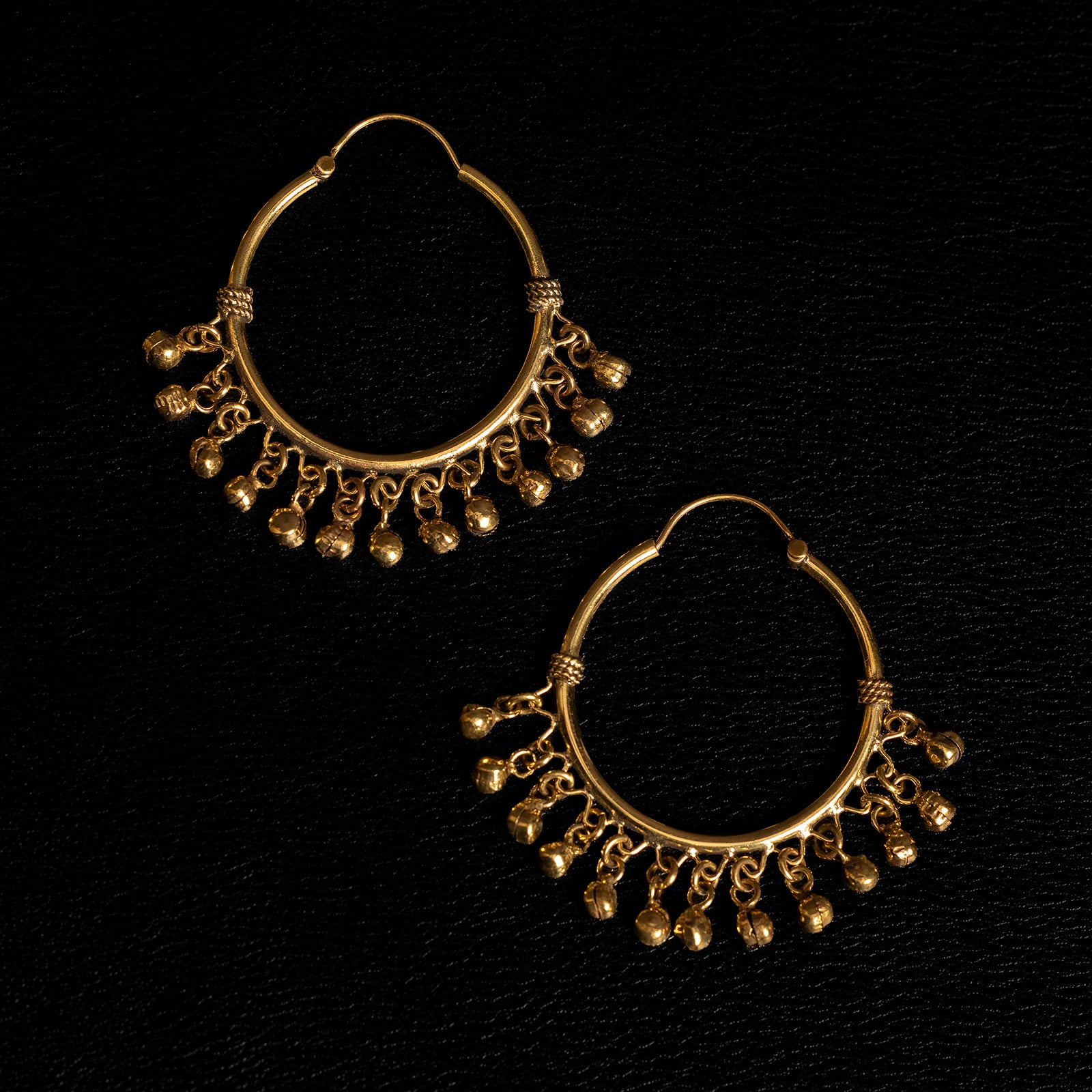 Rajasthani Bells | Hoops Earrings - Brass