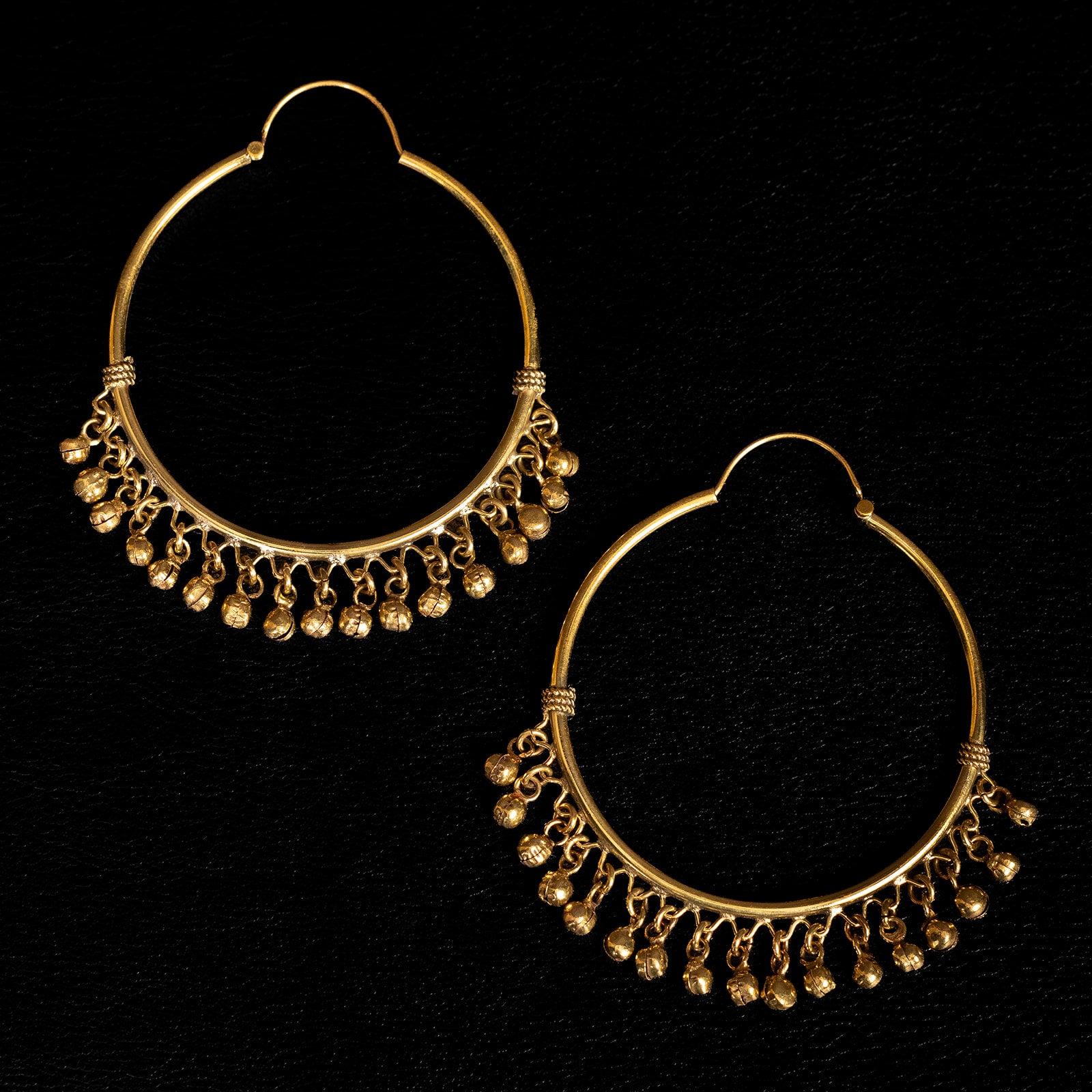 Rajasthani Bells | Hoops Earrings - Brass