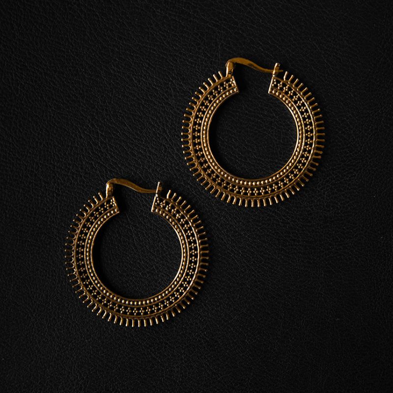 Āditi | Boucles d'oreilles créoles [S] - Laiton